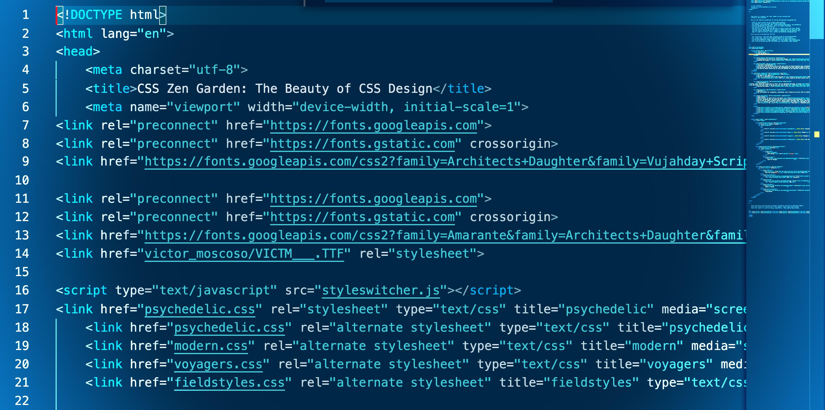 sample html